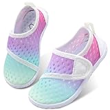 LeIsfIt Boys Girls Water Shoes Kids Aqua Socks Toddler Quick-Dry Beach Swimming Shoes Lightweight Breathable Non-Slip Outdoor Sport Water Shoes