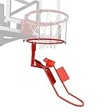 Katop Basketball Return Attachment for Hoop, Heavy Duty Durable Steel Basketball Return System, 180 Degrees Rotatable Basketball Shot Returner for 18' Rim Indoor and Outdoor 【Product Patents】