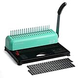 OFFNOVA Binding Machine, 21-Hole 450 Sheets Paper Comb Punch Binder Machine for Letter Size / A4 / A5, Easy to Punch Handle, Adjustable Margin