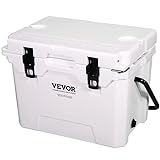 VEVOR Insulated Portable Rotomolded Hard Cooler, 25/33/45/65 qt, Ice Retention Cooler with Heavy Duty Handle, Ice Chest Lunch Box for Camping, Travel, Outdoor, Keeps Ice for up to 6 Days (25QT)