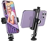 Anozer Tripod Phone Mount, Universal Phone Holder for Tripod with 2 Cold Shoe, 360° Rotatable Smartphone Tripod Adapter, Fits Tripod/Selfie Stick, Compatible with iPhone 14/14 Plus/14 Pro Max/13 Pro