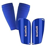 Geekism Sport Youth Soccer Shin Guards for Kids Toddler Shin Pads Calf Sleeves USA Soccer Gear for 3 5 4-6 7-9 10-12 Years Old Children Teens Boys Girls Blue S 3'3'' - 3'11''