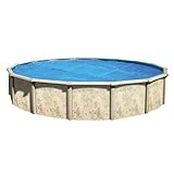 In The Swim 24' Standard Blue Round Solar Pool Cover 8 Mil for Solar Heating Above Ground Pools and Inground Pools