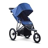 Joovy Zoom360 Ultralight Jogging Stroller Featuring High Child Seat, Shock-Absorbing Suspension, Extra-Large Air-Filled Tires, Parent Organizer, Air Pump, and Easy One-Hand Fold (Blueberry)