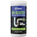 Enzyme Drain and Septic Cleaner and Friendly Bacteria Booster. Extra Large 2 lb. Deodorizes and Unclogs Pipes - Septic Tanks - RV Tanks-and More. No Caustic Chemicals! Dissolves Fats, Oil, and Grease.