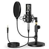 MAONO Condenser Microphone with 25mm Large Diaphragm, Professional Cardioid Studio Condenser Recording Mic with 3.5mm XLR for podcasting, Streaming, Singing, Vocal, Home-Studio (AU-PM325T)