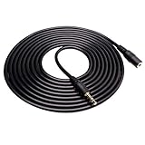 Movo MC10 3.5mm Audio Cable - 3.5mm TRS Female to Male 10ft Extension Cord for Microphones, Headphones, and More