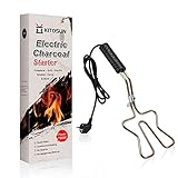 KITOSUN Electric Charcoal Starter 700W – Superior BBQ Grill Fireplace Coal Lighter Easy & Quick Ignite Briquettes |No Sparks or Flames | 304 Stainless Steel Coils Elements 5ft Long Cable (700W)