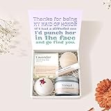 Dear Ava Spa Gifts for Women - Organic Self Care Luxury Anti Stress Relaxing Bath and Body Kit Set Basket Box for Her with Heartfelt Card - Funny Gift for Maid of Honor