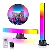 OIOENDGS RGB LED Lights Bar-Music Sync RGB Desk Light-Gaming Lights for Room, with Infrared Remote Control, Power Adapter, and 74 in USB Powered Wire, for Bedroom Atmosphere and TV PC Monito