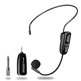 Retekess TT123 Wireless Microphone Headset,2.4G Wireless Headset Mic System,164ft,Headset and Handheld 2 in 1,for Voice Amplifier,Window Speaker,PA System,Yoga Fitness(Incompatible Phone,Laptop)