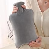 Hot Water Bottle with Soft Cover 2L Large Hot Water Bottle Rubber Hot Water Bag Hot Bag Pain Relief Shoulder Pain Relief Feet Warmer