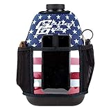 Gallon Gear 1 Gallon Large Water Bottle with Cover - BPA Free Plastic, Reusable Water Jug and Neoprene Cooling & Insulated Carrier with Storage Pockets (Black w/ American Flag Cover)