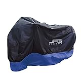 Motorcycle Covers Waterproof Outdoor Storage，210D Waterproof, All Season Universal Weather, Protection Dust, Debris, Rain , Precision Fit up to 75 inch Tour Bikes, for Scooter, Dirt Bike,Motor