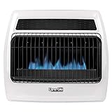 Dyna-Glo BFSS30NGT-4N 30,000 BTU Natural Gas Blue Flame Thermostatic Vent Free Wall Heater, White