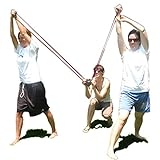 Water Balloon Launcher Slingshot 500 Yards Long Range, 2-3 Person Balloon Giant Sling shots T-shirt Launcher Cannons for adults, Angry Birds Party Game Yard Toys, 500 Balloons and Tote Bag Included