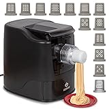 Adamo Life Electric Pasta Maker - Automatic Noodle Making Machine with 13 Different Molds - Large Capacity Machine with Non-Slip Base, Child Lock & Heat Vents - Extrudes Homemade Pasta in 15 Minutes