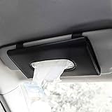 Joyindecor Visor Tissue Box Holder- PU Leather Van Truck Vehicle Car Tissues Case Dispenser for Backseat and Sun Visor, Refill Paper Included (Black)