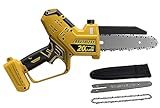 Mini Chainsaw for Dewalt Battery 20V MAX, Auto-Oiler, 8-Inch and 6-Inch 2-IN-1 Brushless Cordless Pruning Chainsaw, Battery Powered Mini Chainsaw for Wood Cutting, Tree Trimming (only tool)