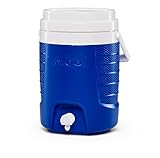 Igloo 2 Gallon Portable Sports Cooler Water Beverage Dispenser, Insulated Cooler Dispenser, Majestic Blue