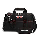 WORKPRO 16-inch Close Top Wide Mouth Tool Storage Bag with Water Proof Rubber Base, W081022A, 16'