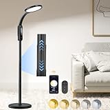 CRLL Floor Lamp for Living Room, Standing Lamp with Adjustable Brightness Flexible Gooseneck, Smart Lamp Remote App Control, Rechargeable Battery Operated Outdoor Lamp, Work Light for Reading, Crafts