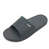 Hasina Shower Sandals Men Bathroom Slippers Non-Slip Indoor Home House Beach Shoes(11 M US Grey