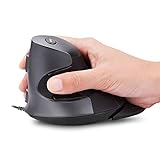 DeLUX Wired Vertical Ergonomic Mouse, with 6 Programmable Buttons, 4200DPI, Removable Palm Rest, Reduces Wrist Pain and Carpal Tunnel for Medium/Large Hands (Black)