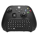 Keyboard for Xbox Series X/S Controller, for Xbox One/S/Controller Gamepad, 2.4Ghz Mini QWERTY Controller Keyboard Gaming Chatpad with Audio/Headset Jack for Xbox Series X/S Controller-Black