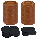 Stahala Bed Risers (Set of 8) Lifts Height 1',2',3' or 4',Solid Natural Wood Furniture Heavy Duty Leg Risers Lifts for Sofas Table Desk Chair Couches with Non-Slip Rubber Pad & Non-Slip Recessed Hole
