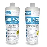 Essential Values Pool & Spa Cartridge Cleaner (2 Pack, 32oz / 2 Quart Total / 4 Uses), Made in USA - Filter Cleaning Solution Comparable to Leisure Time