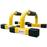 juperbsky Push-Up Stands Bars Parallettes Set for Workout Exercise (Yellow, 12'x 7'x 5.5')