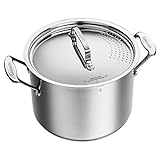 Cuisinart 766S-22 6 Qt. Stainless Steel Pasta Pot w/Straining Cover Chef's-Classic-Stainless-Cookware-Collection, 6-Quart