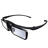 JMGO Rechargeable Active 3D Shutter Glasses - Only Support JMGO DLP-Link 3D Projectors Laser TV, 26 Grams of Weight Fashion Design 3D Glasses, Charge Once can Last 40hr(Black)