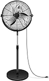 Simple Deluxe 20 Inch Pedestal Standing Fan, High Velocity, Heavy Duty Metal For Industrial, Commercial, Residential, Greenhouse Use