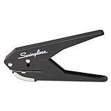 Swingline 1 Hole Punch, 20 Sheet Capacity Hole Puncher, Low Force Plier Paper Punch, Black & Silver (74017)