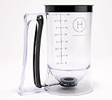 Henning Lee 4-Cup Precision Kitchen Batter Dispenser- Perfect for Pancakes, Cupcakes, Waffles & Crepes (Black)