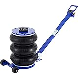 VEVOR Air Jack, 5 Ton/11000 lbs Triple Bag Air Jack, Lift Up to 15.75 Inch, 3-5S Fast Lifting Air Bag Jack for Cars with Adjustable Long Handle (Blue)