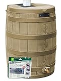 Rain Wizard 50 Gallon Rain Barrel with Diverter Kit - Khaki