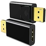 KUXIYAN DP to HDMI Adapter, 1080P Gold Plated Displayport to HDMI Converter Male to Female Black (1080P)