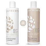 Purezero Coconut Milk Shampoo & Conditioner set - Intense Hydration & Increase Shine - Fight Dandruff & Frizz - Zero Sulfates, Parabens, Dyes - 100% Vegan & Cruelty Free - Great For Color Treated Hair