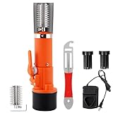Electric Fish Scaler Remover, Powerful Fish Scraper Cordless Fish Scale Cleaner Set Rechargeable Automatic Fish Scaler Scraper Waterproof (2 Batteries & 2 Cutter Heads)