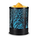 nawaza Metal Wax Melts Warmer with 7 Colors LED Light, Electric Scented Wax Fragrance Candle Oil Burne for Home Office Room Bedroom and Home Décor（Black Tree）