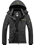 GEMYSE Women's Mountain Waterproof Ski Snow Jacket Winter Windproof Rain Jacket(Iron Grey-6,Medium)