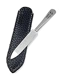 Shpitser Solingen Surgical Stainless Steel Nail File German Manicure Pedicure Tool - 9cm in High Quality Durable Full Grain Genuine Leather Case Handcrafted in Solingen Germany