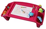 Basicwise QI003253P Kids Lap Desk Tray, Portable Activity Table, Pink