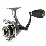 Quantum Strategy Spinning Fishing Reel, Size 10 Reel, Changeable Right- or Left-Hand Retrieve, Lightweight Composite Body and Rotor, TRU Balance Rotor, EVA Handle Knob, 5.2:1 Gear Ratio, Silver/Gold