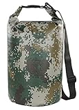 MARCHWAY Floating Waterproof Dry Bag 5L/10L/20L/30L/40L, Roll Top Sack Keeps Gear Dry for Kayaking, Rafting, Boating, Swimming, Camping, Hiking, Beach, Fishing (Digital Camo, 30L)