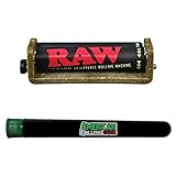 RAW 79mm Adjustable 2-Way Rolling Machine for 1 1/4 Rolling Papers with American Rolling Club Tube