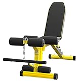 Utility Weight Bench with Leg Extension - Multi-Position Adjustable Bench for Strength Training, Dumbbell Exercise and Ab Workouts